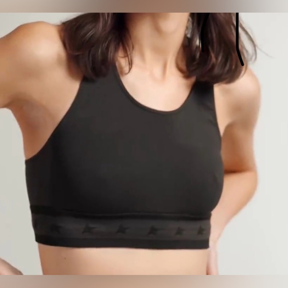 Golden Goose logo-underband crop top